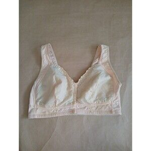 Wireless Front Snap Close Bra Womens 40D Peach